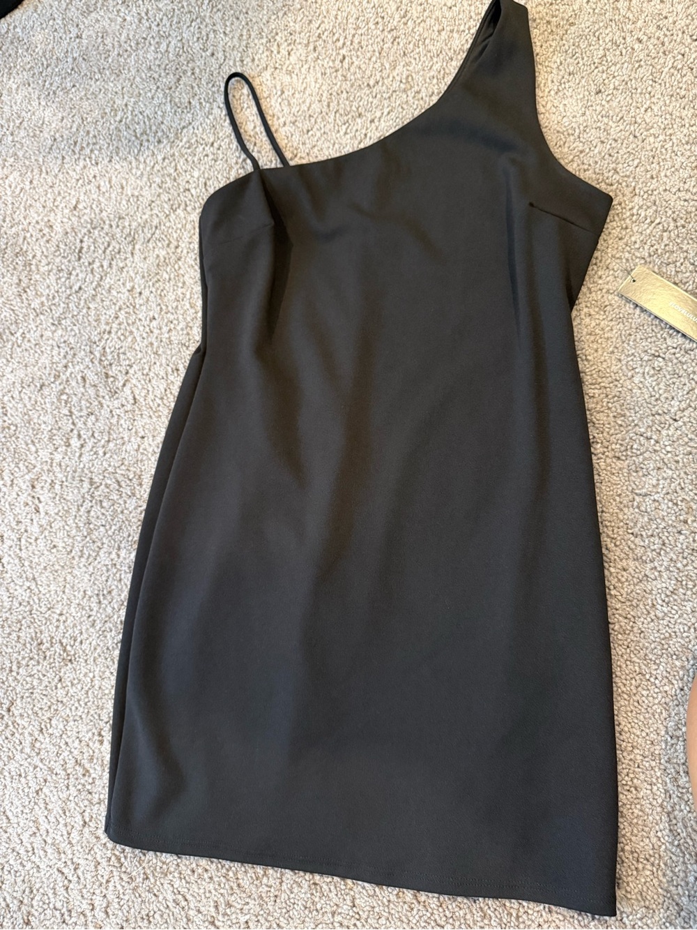 Lulus Black One-Shoulder Mini Dress